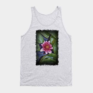 Pink Waterlily Digital Design Tank Top